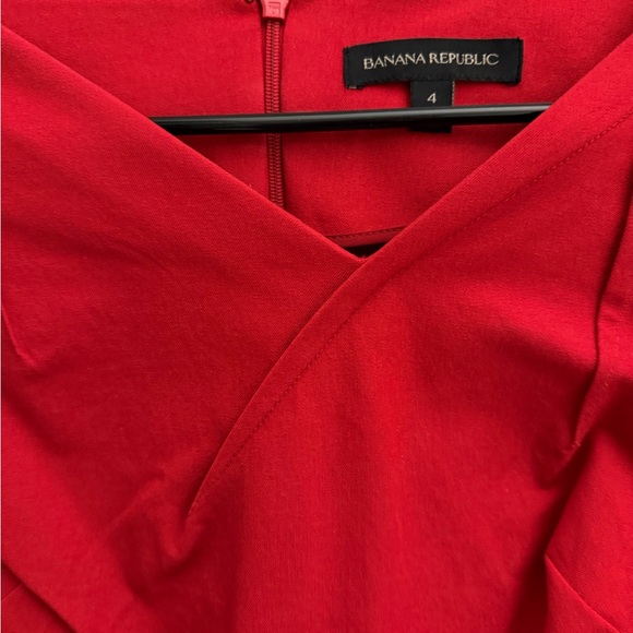Banana Republic Vibrant Red Long Sleeve‎ Dress - Picture 4 of 4